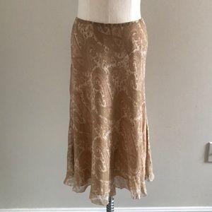 NWT paisley chiffon skirt